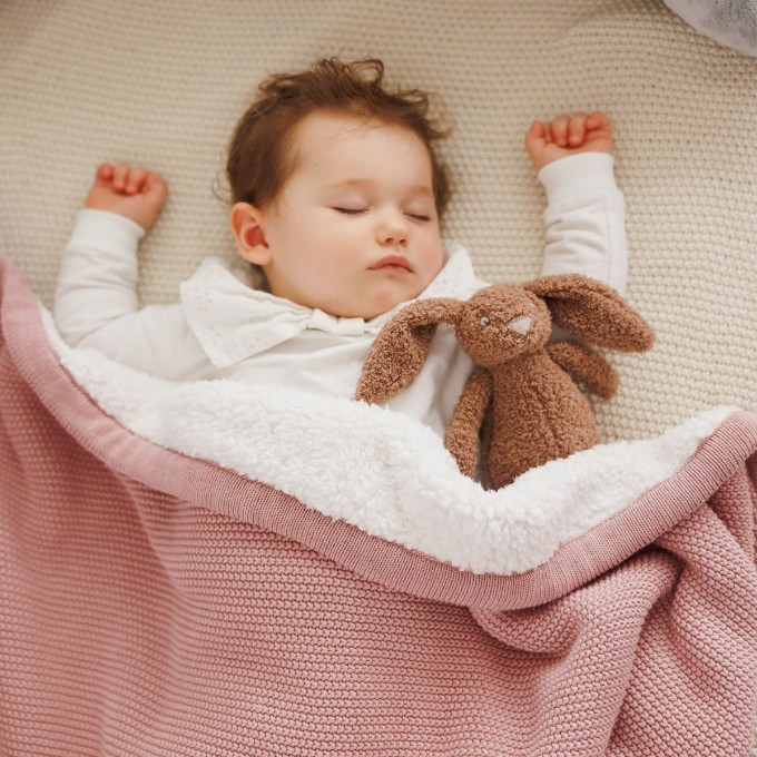 Poza cu Paturica bumbac roz cu polar, Babyono, 1659/01