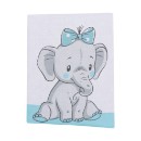 Poza cu Set 2 cearceafuri din bumbac pentru saltea 120x60 cm, Elefant&Birds Blue, Beberoyal, CF-002-103