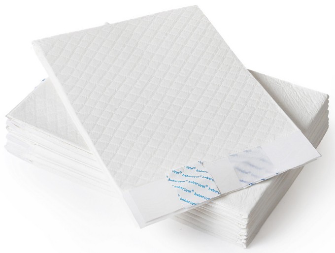 Poza cu Aleze Beberoyal Premium, 60 x 40 cm, 10 Bucăți, - Impermeabile, Absorbție 1050ml, Fixare Autoadezivă, 6 straturi, Cod 110/10