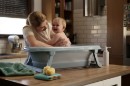 Poza cu Cadita pliabila cu dop de scurgere si termometru Dove Grey Tega Baby FB-004-106