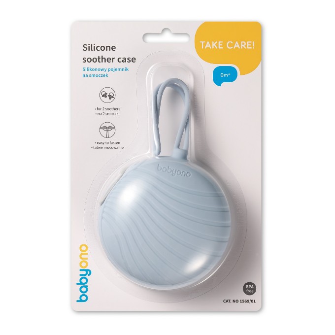 Poza cu Suport protectie suzeta silicon, albastru, Babyono, 1569/01