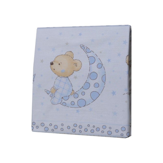 Poza cu Cearceaf din bumbac pentru saltea 120x60 cm, Bear Dreams Alb, Beberoyal, CF-001-107
