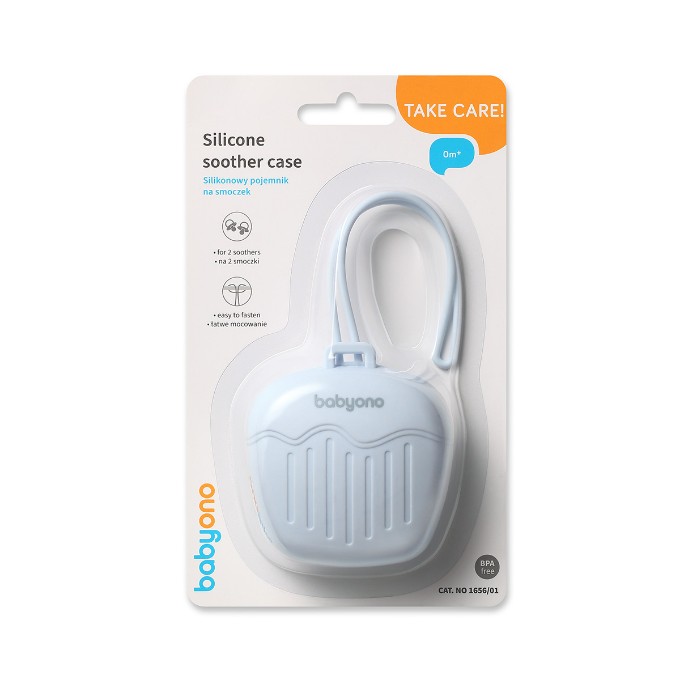 Poza cu Suport protectie suzeta silicon, albastru, Babyono, 1569/01