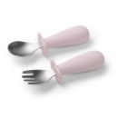 Poza cu Set tacamuri copii, lingurita si furculita inox, roz, Babyono 1665/02