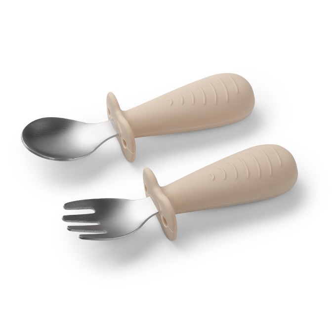 Poza cu Set tacamuri copii, lingurita si furculita inox, bej, Babyono 1665/03