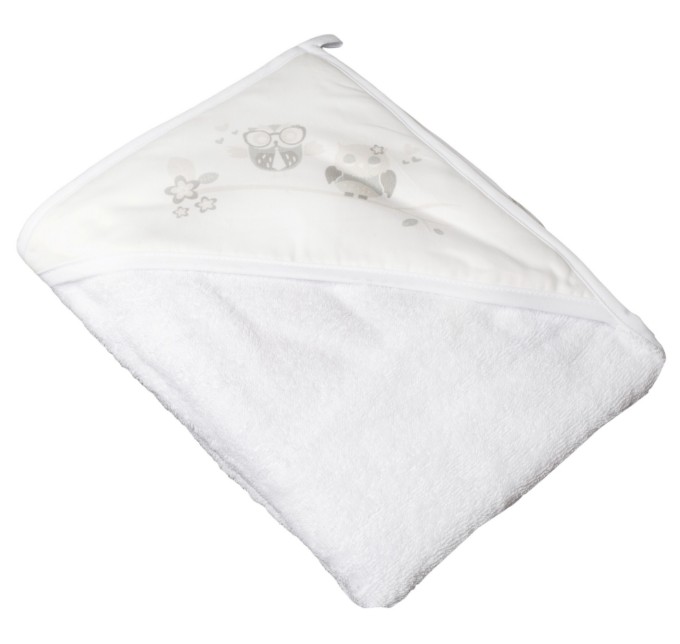 Poza cu Prosop cu gluga din bumbac 100x100 cm, Tega Baby, colectia bufnita, alb SO-007-100x100-103