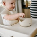 Poza cu Bol din silicon cu ventuza pentru copii Babyono roz 1481/02