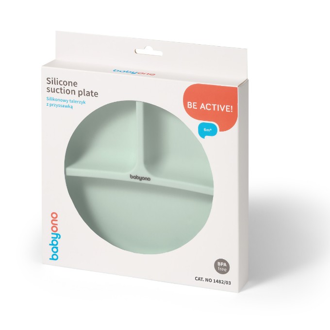 Poza cu Farfurie din silicon cu ventuza pentru copii Babyono roz1482/02