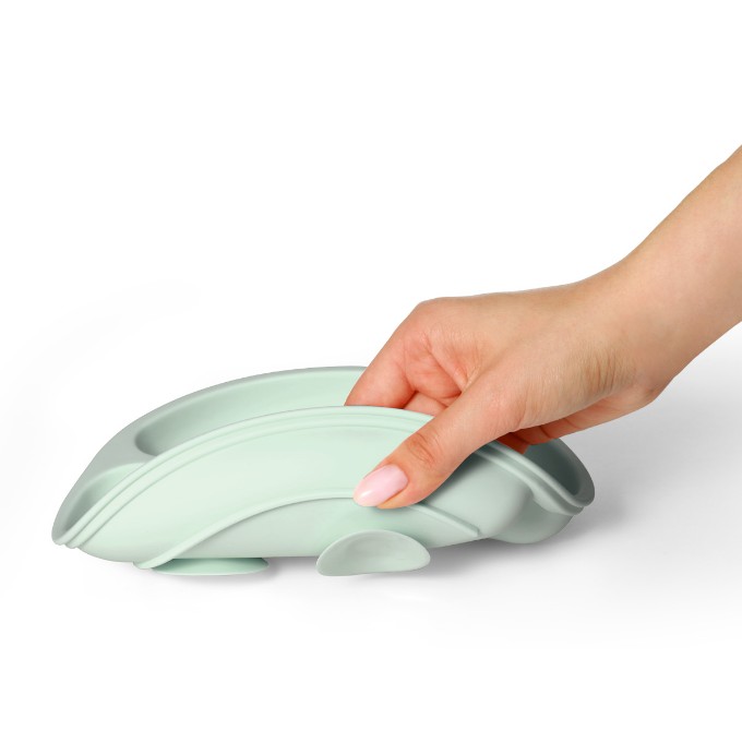 Poza cu Farfurie din silicon cu ventuza pentru copii Babyono roz1482/02