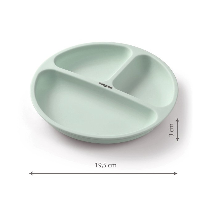 Poza cu Farfurie din silicon cu ventuza pentru copii Babyono roz1482/02